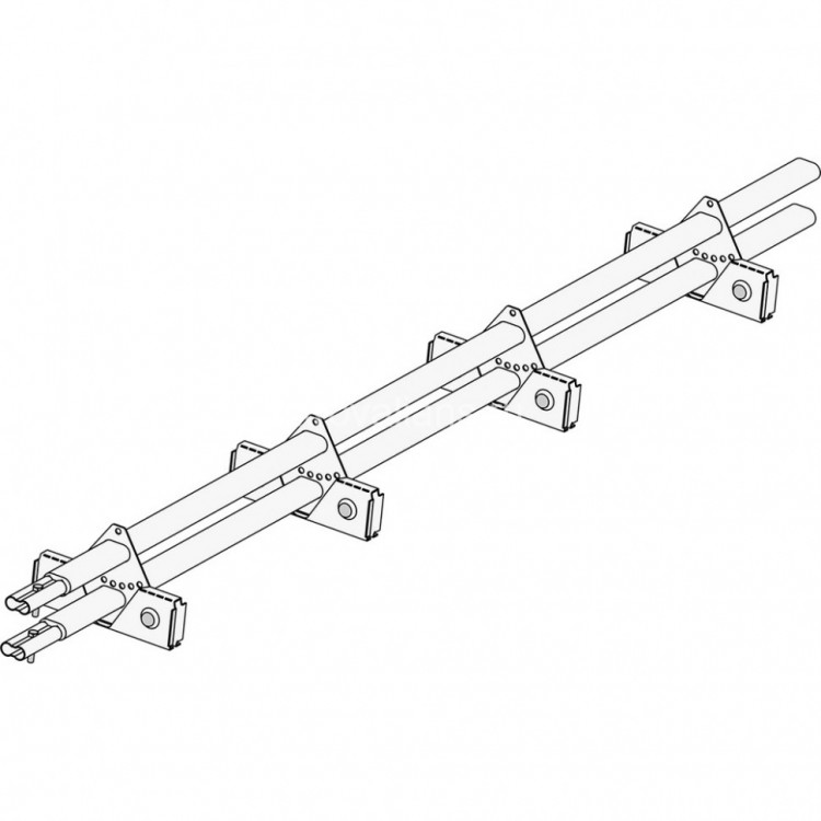 Снегозадержатель ROOFsystems PRESTIGE ZN 45*25 (овал), 3м ФАЛЬЦ (треугольн.) RAL 8004