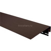 Альта-Профиль Планка "фаска" коричневая Т - 08 - 192 мм  3,00 м