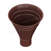 Воронка водосборная МЕТАЛЛ ПРОФИЛЬ Foramina PUR 125/100 RR 32, коричневый
