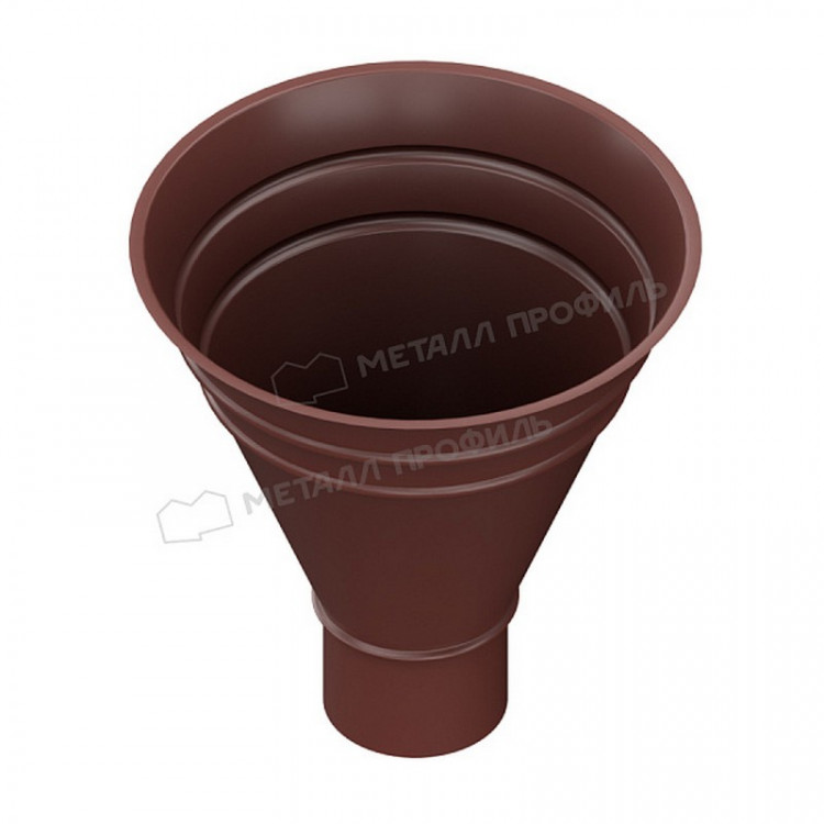 Воронка водосборная МЕТАЛЛ ПРОФИЛЬ Foramina PUR 125/100 RR 32, коричневый