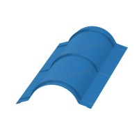 МеталлПрофиль Планка конька круглого R110х2000 NormanMP (Полиэстер-01-5015-0.5) /1 шт/