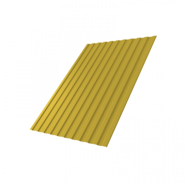 Профнастил С8А 0,45 PE RAL 1018 цинково-желтый