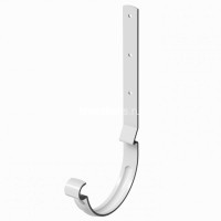 Docke STAL PREMIUM 125/90 мм Карнизный крюк длинный Пломбир RAL9010 30шт/упак