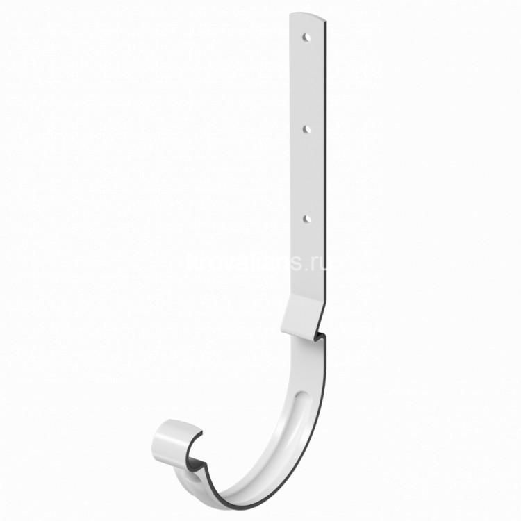 Docke STAL PREMIUM 125/90 мм Карнизный крюк длинный Пломбир RAL9010 30шт/упак
