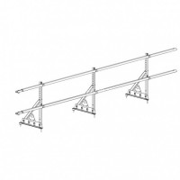 Ограждение ROOFsystems PROMO ZN 40х20 (овал) H-600/3,0м 2 трубы NEXT RAL9005