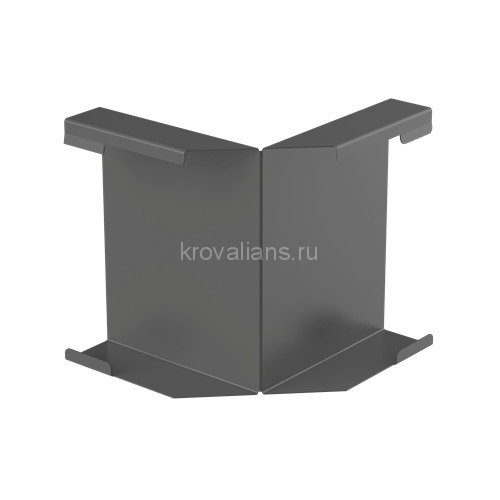 GALECO STAL2 125/80 Угол внутренний к лицевой планке Графит RAL 7015 ( RR23) 1шт/уп