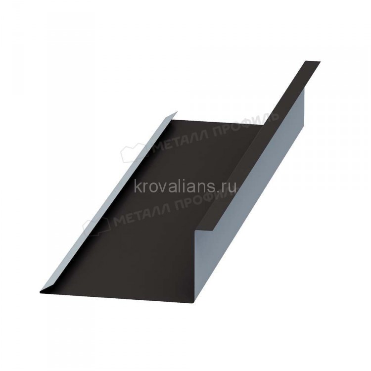 МеталлПрофиль Планка примыкания нижняя 250х122х2000 (VikingMP-01-8017-0.45) /1 шт/