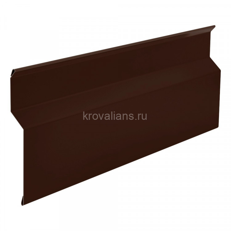 Примыкание в накладку 43х20х22 L=2м РЕ RAL 8017 (Фартук S6 new) /1 шт/