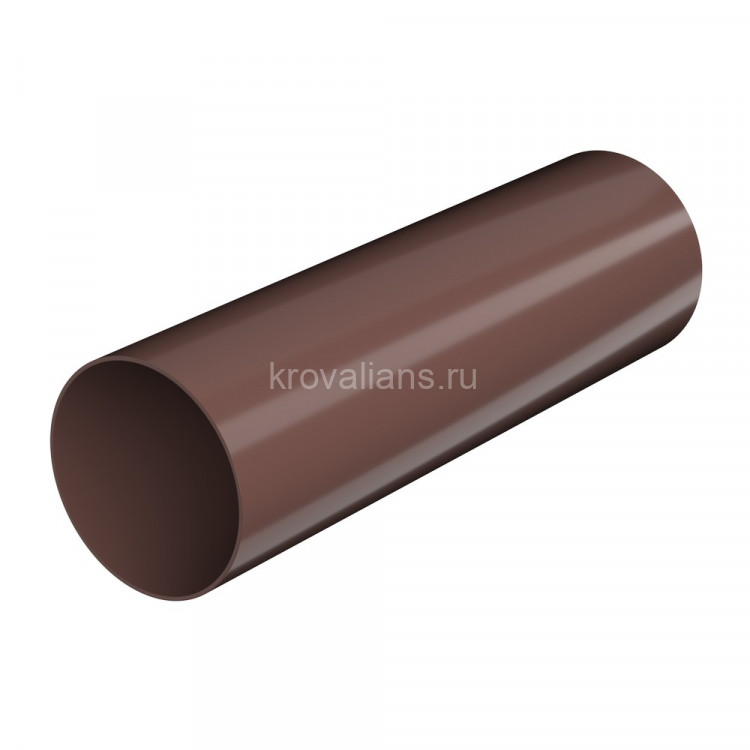 ТехноНИКОЛЬ 125/82 Труба, коричневый (1,5м) глянец