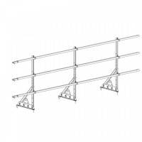 Ограждение ROOFsystems PROMO ZN 40х20 (овал) H-900/3,0м 2 трубы NEXT RAL3005
