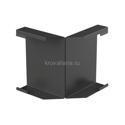 GALECO STAL2 125/80 Угол внутренний к лицевой планке Черный RAL 9005 ( RR33) 1шт/уп