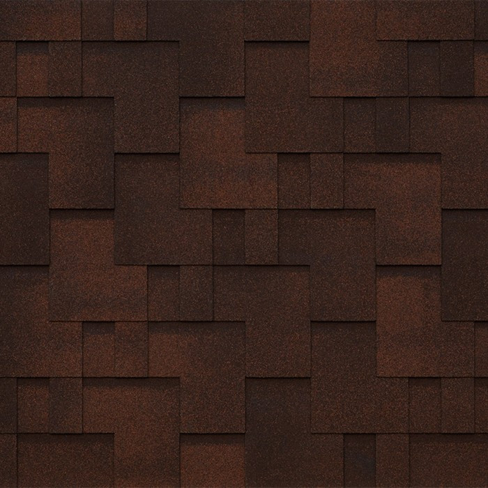 Гибкая черепица Tegola Lazio UNICA Marrone 230 2.86м2