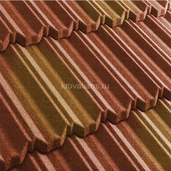 Композитная черепица Metrotile (Метротайл) MetroClassic (Терракотово-Желтый) /лист/