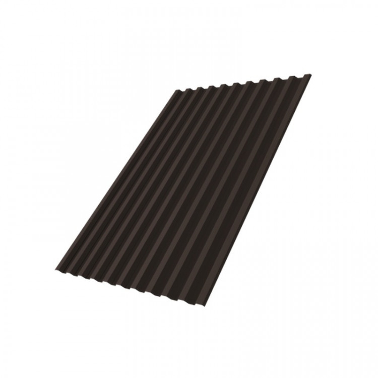 Профнастил Обнинск С21R Grand Line 0,5 GreenCoat Pural RR 32 темно-коричневый 