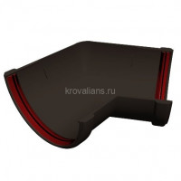 GL Standart 120/87 Угол желоба 135 град. универ. ПВХ Grand Line шоколадный (8017) (28 шт./уп.)
