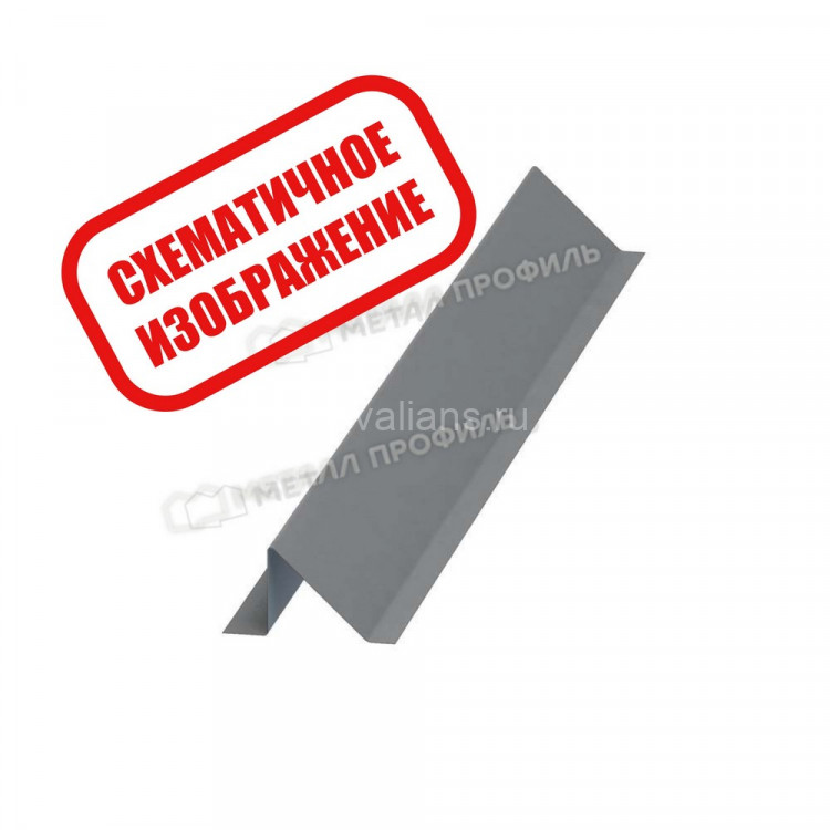 МеталлПрофиль Планка снегозадержателя 95х65х2000 (AGNETA-03-Copper\Copper-0.5) /1 шт/