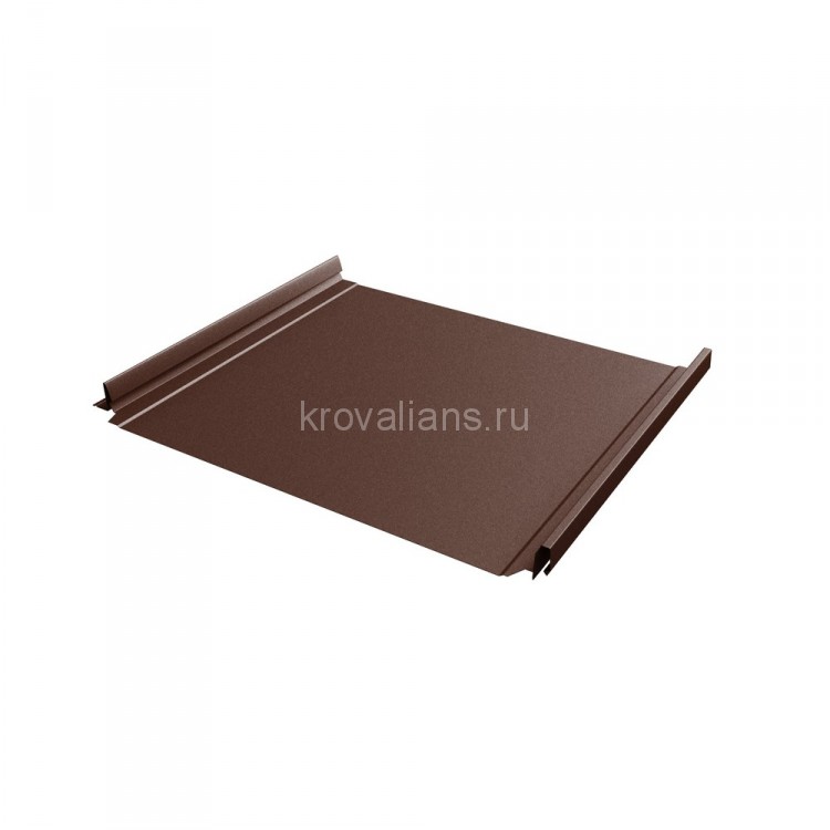 Фальцевая кровля Grand Line (Гранд Лайн) Кликфальц Pro 0,45 Safari с пленкой Brown 1 кв.м.