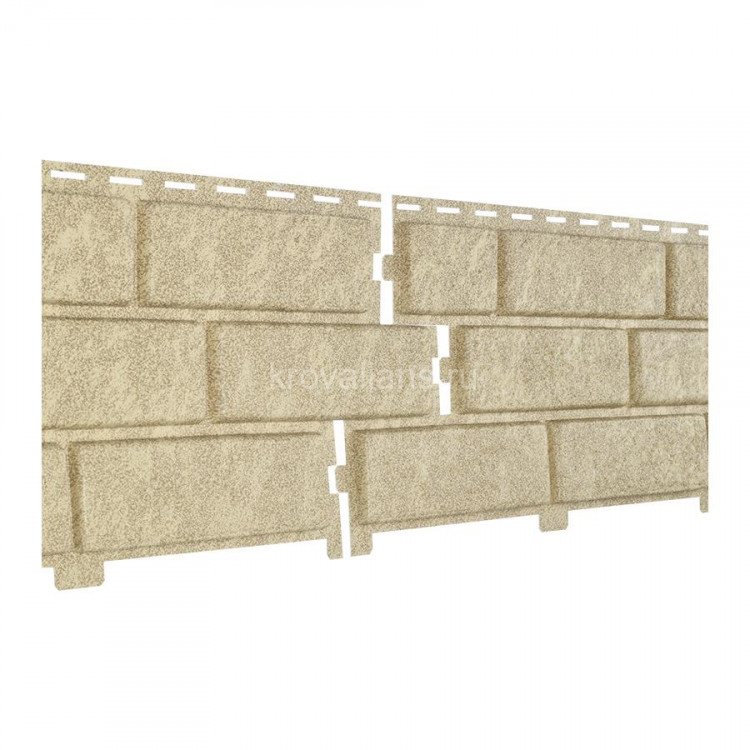 Ю-Пласт Сайдинг STONE-HOUSE Кирпич Песочный (с дв. замк) 0,23 *3,025м (1уп=10 шт/6,95м2)