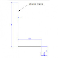 Планка примыкания боковая FASTCLICK 150х65х2000 (VALORI-20-Grey-0.5)