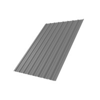 Профнастил С10A 0,5 Satin RAL 9006 бело-алюминиевый