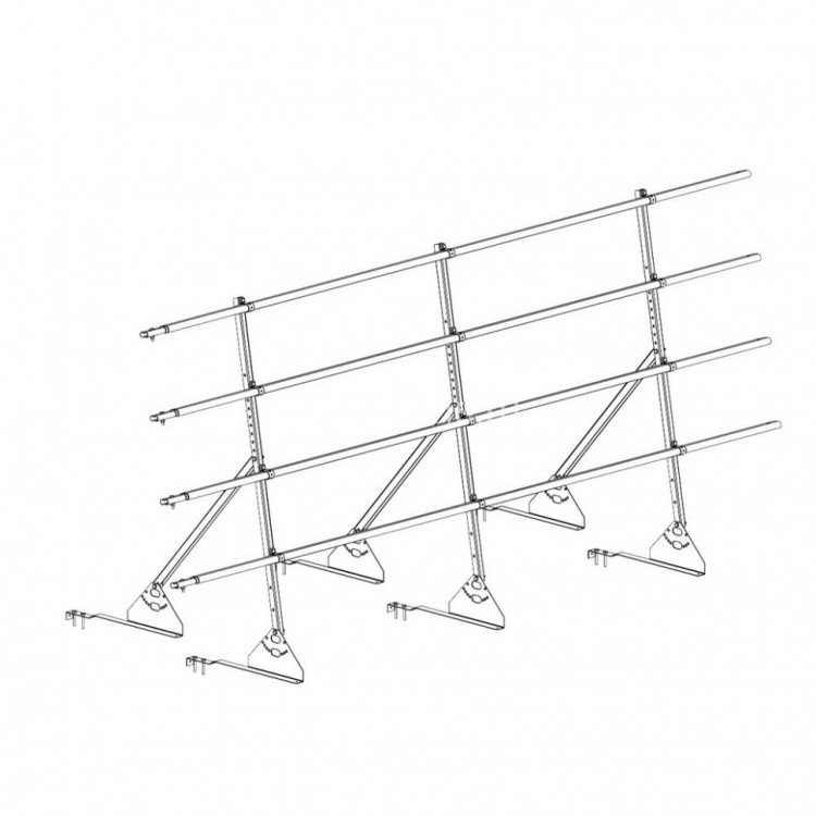 Ограждение ROOFsystems PRESTIGE ZN H-1200/3,0м 4 трубы Натур RAL7024