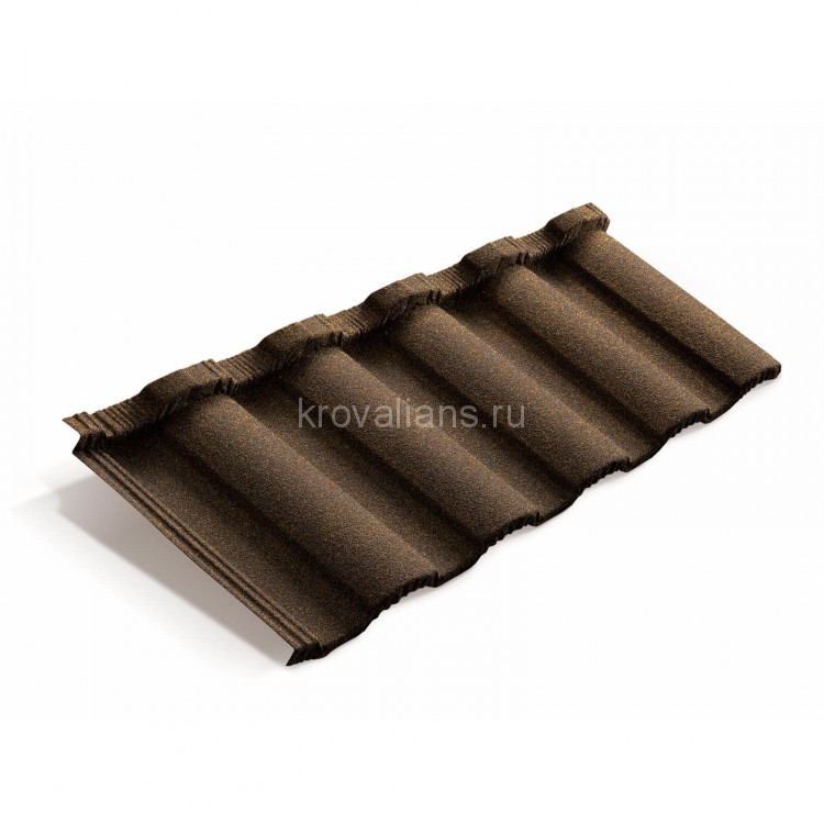 Композитная черепица Metrotile (Метротайл) MetroRoman (Айрон барк) /лист/