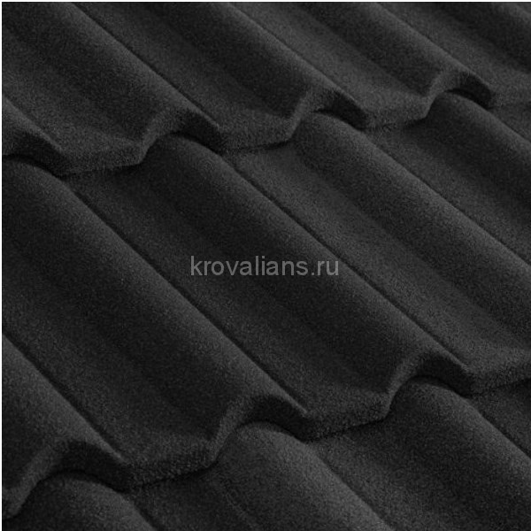 Композитная черепица Metrotile (Метротайл) Gallo (Черный) /лист/