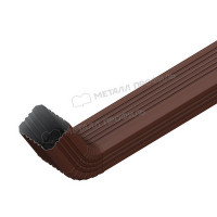 Труба водосточная с коленом МЕТАЛЛ ПРОФИЛЬ БЮДЖЕТ 76х102х3000 Ral 8017
