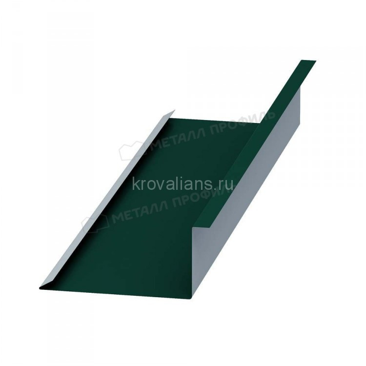 МеталлПрофиль Планка примыкания нижняя 250х122х2000 NormanMP (Полиэстер-01-6005-0.5) /1 шт/
