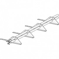 Снегозадержатель ROOFsystems PRESTIGE ZN 45*25 (овал), 3м композит.(треугольн.) RAL 8017