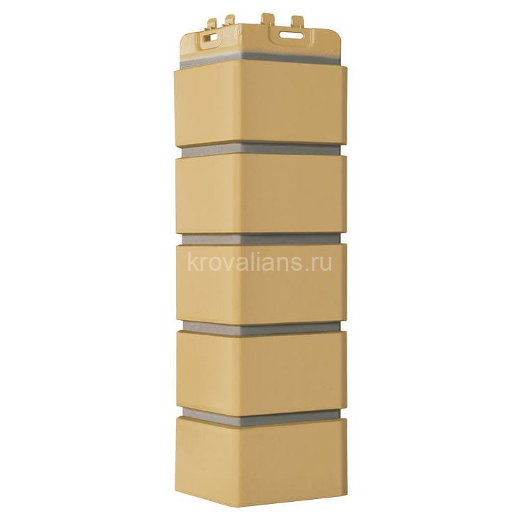 Угол Grand Line Клинкерный кирпич Design песочный со швом RAL 7006