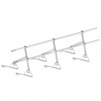 Ограждение ROOFsystems PRESTIGE ZN H-600/3,0м 2 трубы Натур цинк