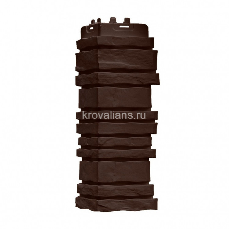 Угол Grand Line Сланец/Скала Classic коричневый (0,378*0,147) 12шт/уп