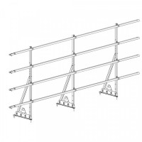 Ограждение ROOFsystems PROMO ZN 40х20 (овал) H-1200/3,0м 2 трубы NEXT RAL3005