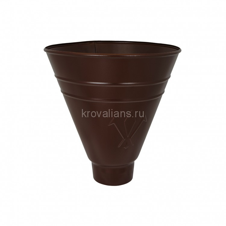 AS PU MATT 125/90 Воронка водосборная круглая, 1 шт/уп., RAL8017 Matt