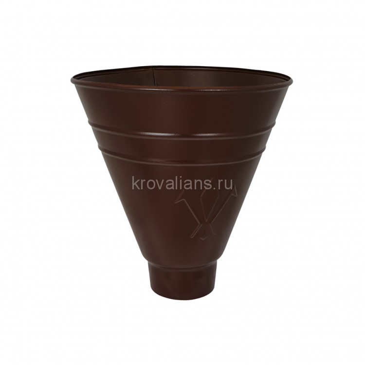 AS PU MATT 125/90 Воронка водосборная круглая, 1 шт/уп., RAL8017 Matt