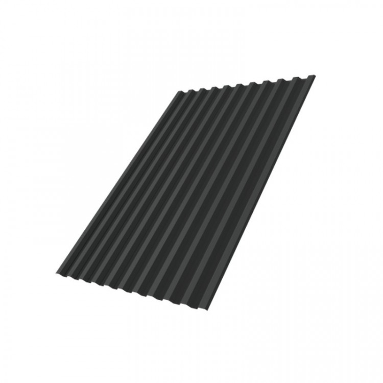 Профнастил Обнинск С21R Grand Line 0,5 Rooftop Бархат RAL 7016 антрацитово-серый