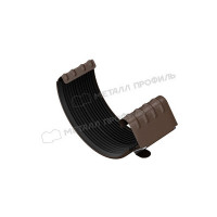 Соединитель желоба МЕТАЛЛ ПРОФИЛЬ Foramina Freeze 125/100 DarkBrown