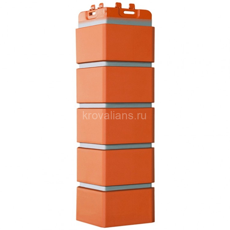 Угол Grand Line Клинкерный кирпич Design терракотовый со швом RAL 7006