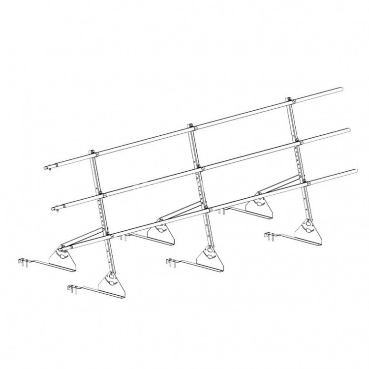 Ограждение ROOFsystems PRESTIGE ZN H-900/3,0м 3 трубы Натур цинк