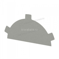 МеталлПрофиль Заглушка конька круглого простая NormanMP (Полиэстер-01-9002-0.5) /1 шт/