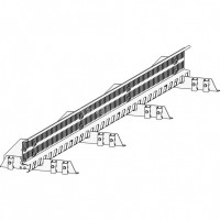 Снегозадержатель ROOFsystems PRESTIGE ZN 45*25 (овал), 3м Click ФАЛЬЦ Т-обр. опора RAL 9005