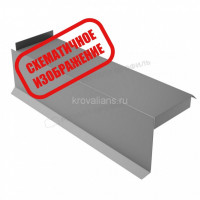 МеталлПрофиль Планка сегментная торцевая левая 400 мм NormanMP (Полиэстер-01-5015-0.5) /1 шт/