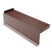 МеталлПрофиль Планка сегментная торцевая левая 400 мм (PURETAN-20-8017-0.5) /1 шт/