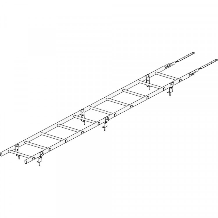 Лестница кровельная ROOFsystems PRESTIGE ZN400 3м Универ RAL 3005