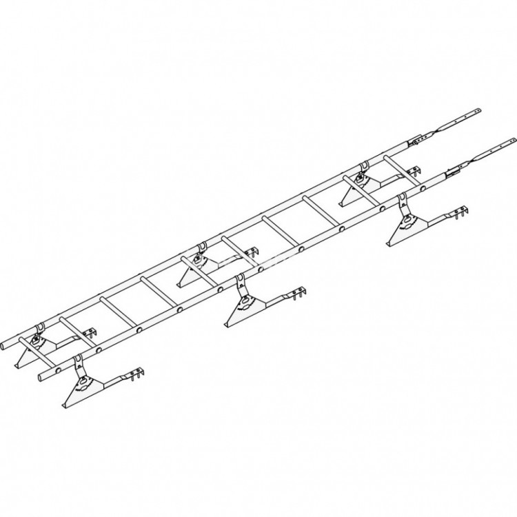 Лестница кровельная ROOFsystems PRESTIGE ZN400 3м Натур RAL 8017