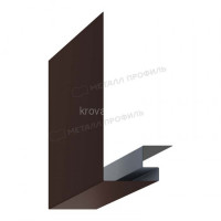 МеталлПрофиль Планка откоса сложная 3D 245х75х3000 NormanMP (Полиэстер-01-8017-0.5)