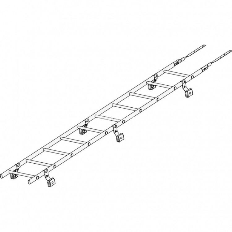 Лестница кровельная ROOFsystems PRESTIGE ZN400 3м Фальц RAL 8004