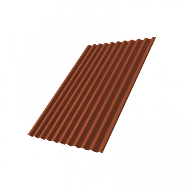 Профнастил С21R 0,5 Satin Мatt RAL 8004 терракота Профнастил С21R 0,5 Satin Мatt RAL 8004 терракота