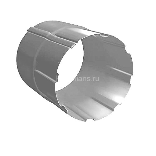 Соединитель трубы 100 мм RAL 7016